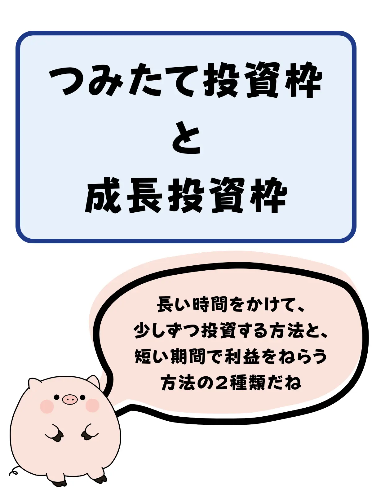 新NISAの２種類はつみたて投資枠と成長投資枠